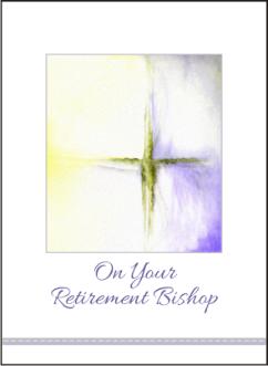 bishop retirement card modern cross painting