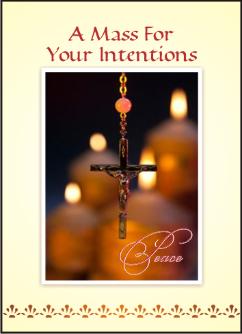 catholic mass intention cards rosary design