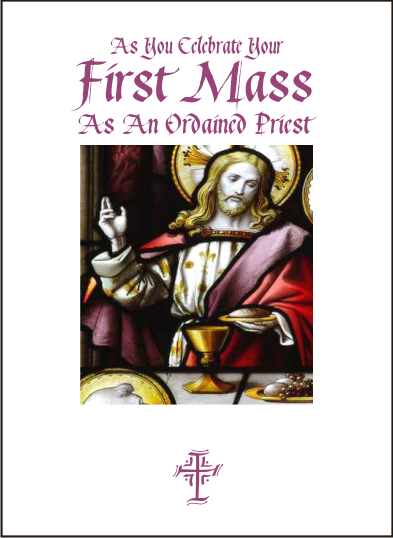 priest first mass card jesus last supper