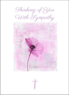 christian sympathy cards pink poppy